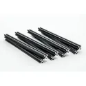 MakerBeam Profile mit Gewindebohrung 200 mm - Schwarz (x8)