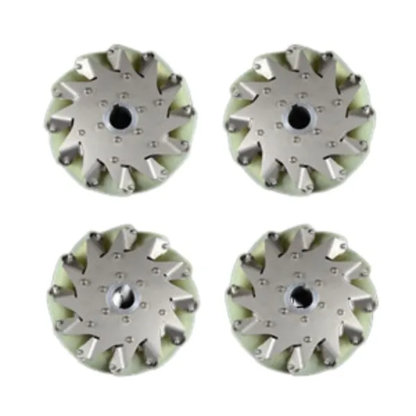 Set di 4 ruote industriali in meccano da 203 mm (carico 150 kg)