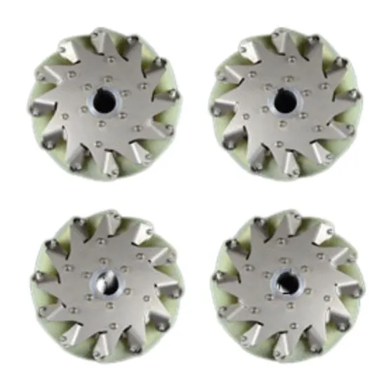 Set di 4 ruote industriali in meccano da 203 mm (carico 150 kg)