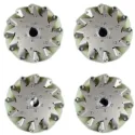 Set aus 4 industriellen 6-Zoll Mecanum-Rädern (150 kg Belastung)