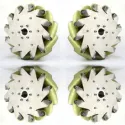 Set of 4 Mecanum Wheels 10 inches 254 mm (500 kg Load)
